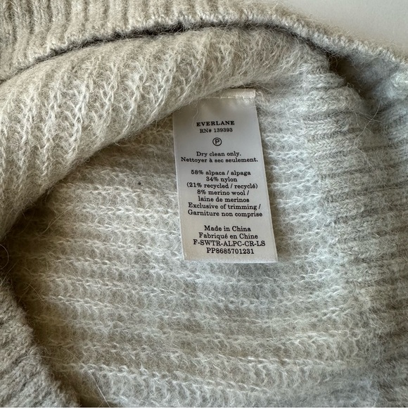 Everlane The Alpaca Crew | XXS | Almond - Picture 6 of 10